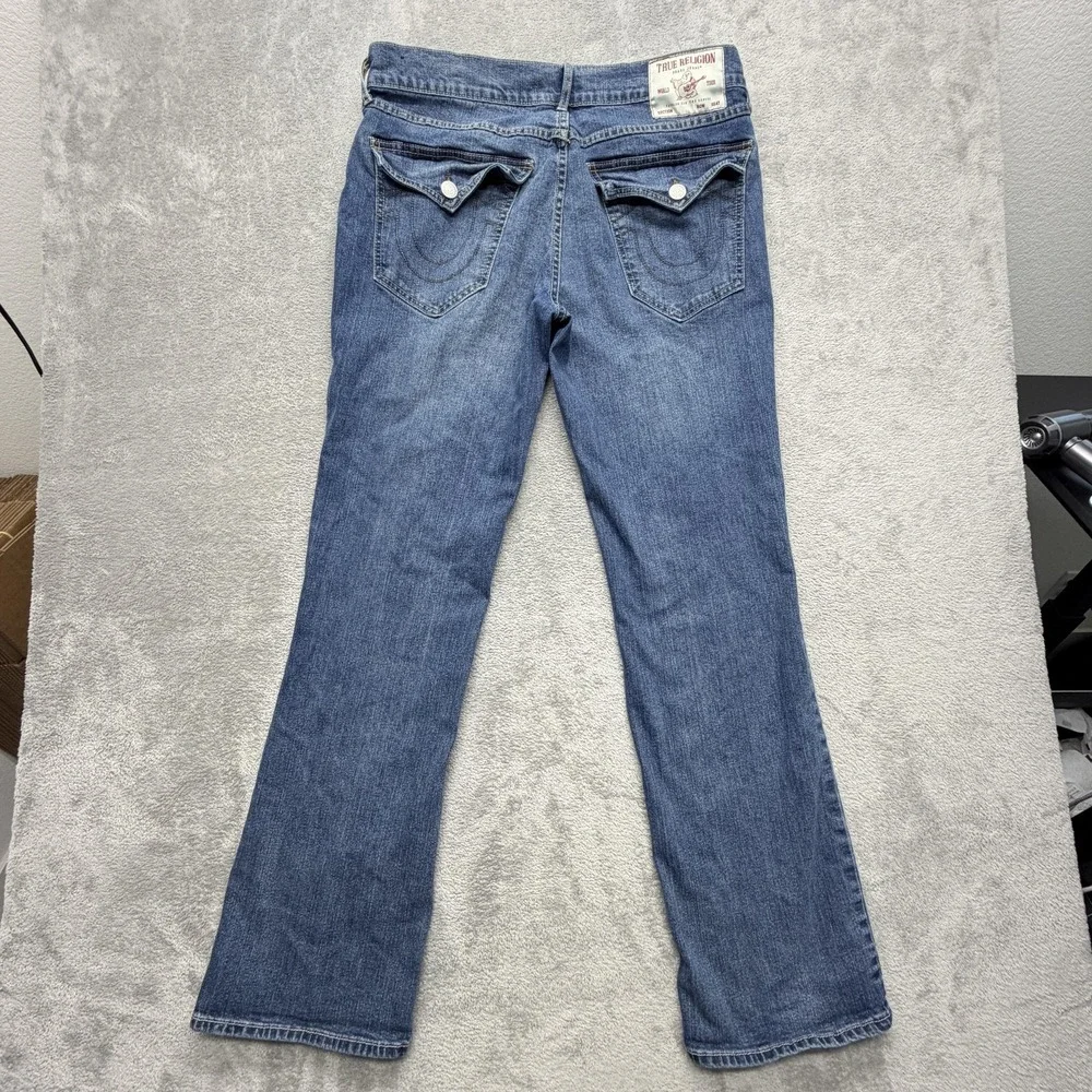 True Religion Billy Relaxed Bootcut Jeans Mens Measured 36x33 Blue Medium Wash